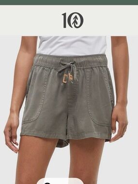 TenTree Instow Tencel Shorts - light olive - Pull On - Sz Med